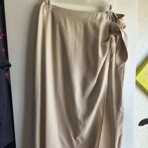 Rafaella Beige Asymmetrical Skirt